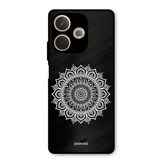 White Mandala Art Oppo A5 Pro Mobile Back Cover - Aesthetic PrintShield Case
