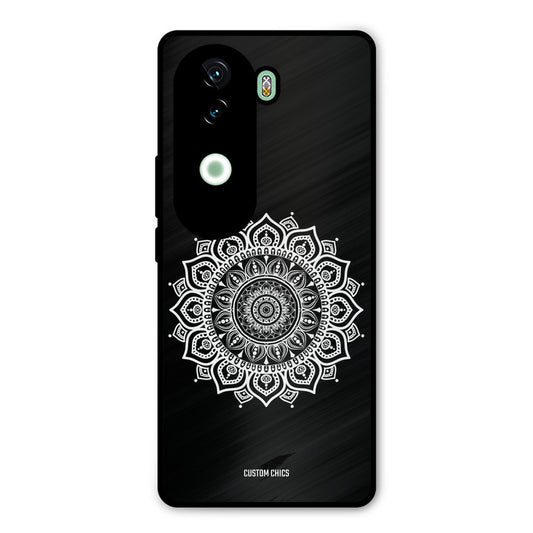 White Mandala Art Vivo V40e Mobile Back Cover - Aesthetic PrintShield Case