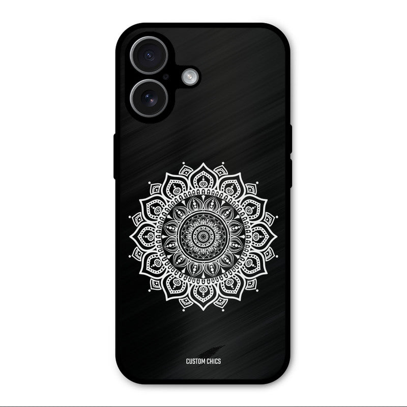 White Mandala Art iPhone 17 Mobile Back Cover - Aesthetic PrintShield Case