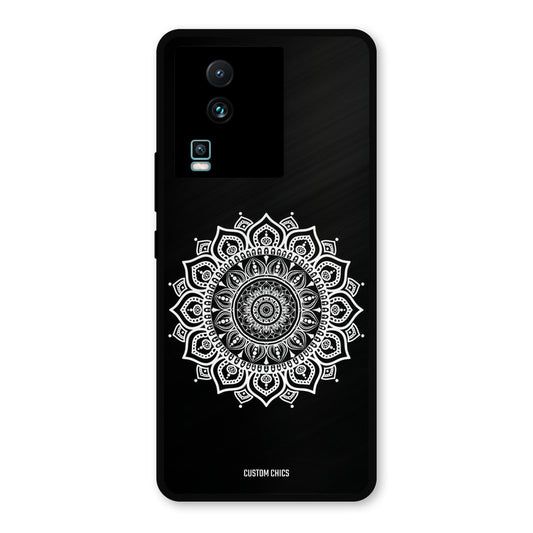 White Mandala Art IQOO Neo 7 Pro Mobile Back Cover - Aesthetic PrintShield Case