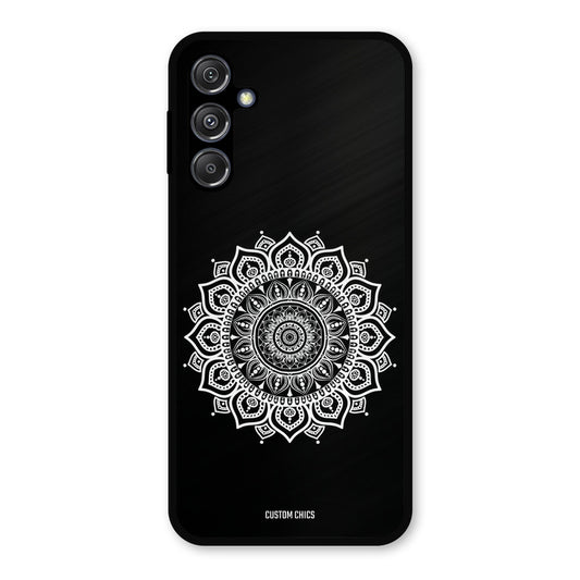 White Mandala Art Samsung Galaxy M34 5G Mobile Back Cover - Aesthetic PrintShield Case