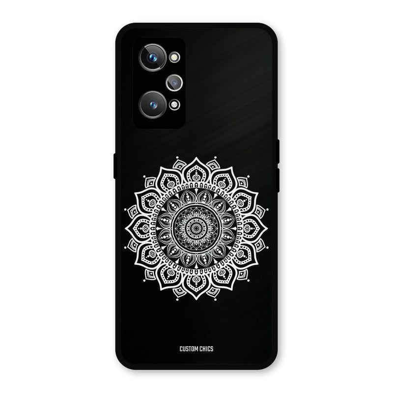 White Mandala Art Realme GT 2 Mobile Back Cover - Aesthetic PrintShield Case