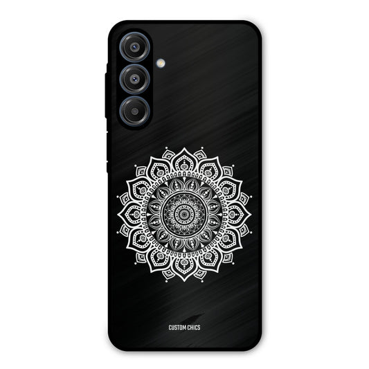 White Mandala Art Samsung Galaxy A16 5G Mobile Back Cover - Aesthetic PrintShield Case