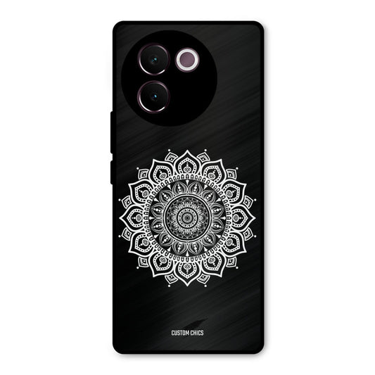 White Mandala Art Vivo V30e Mobile Back Cover - Aesthetic PrintShield Case