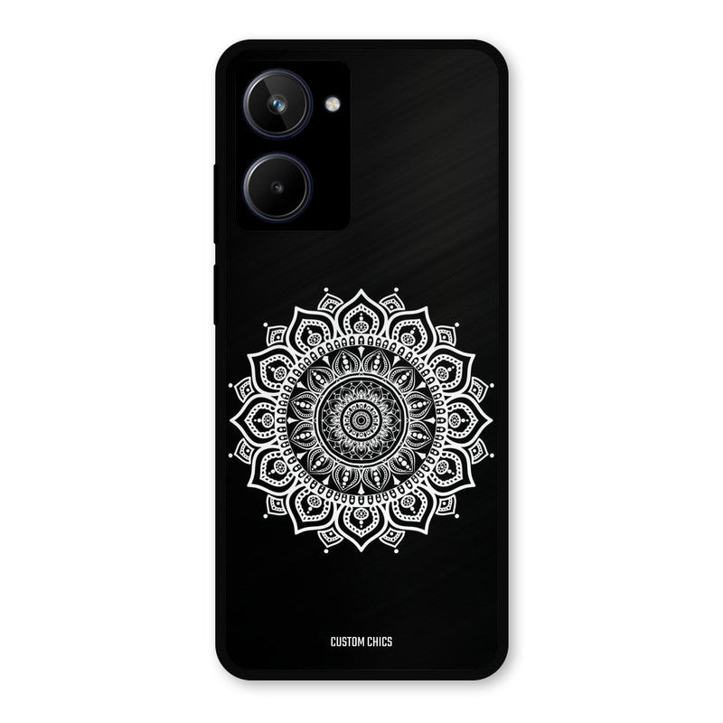 White Mandala Art Realme 10 Mobile Back Cover - Aesthetic PrintShield Case