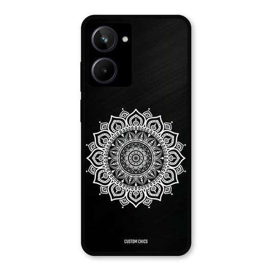 White Mandala Art Realme 10 Mobile Back Cover - Aesthetic PrintShield Case