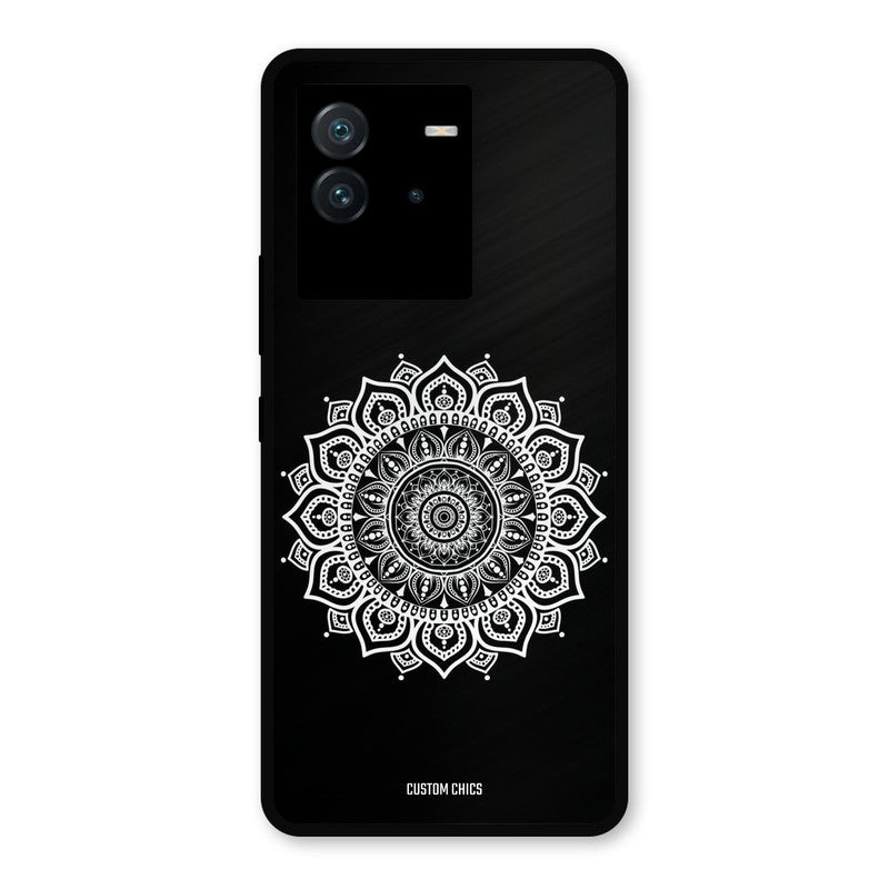 White Mandala Art iQoo Neo 6 Mobile Back Cover - Aesthetic PrintShield Case