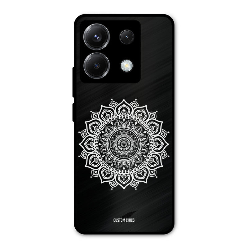 White Mandala Art Poco X6 Mobile Back Cover - Aesthetic PrintShield Case