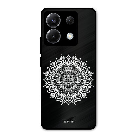 White Mandala Art Poco X6 Mobile Back Cover - Aesthetic PrintShield Case