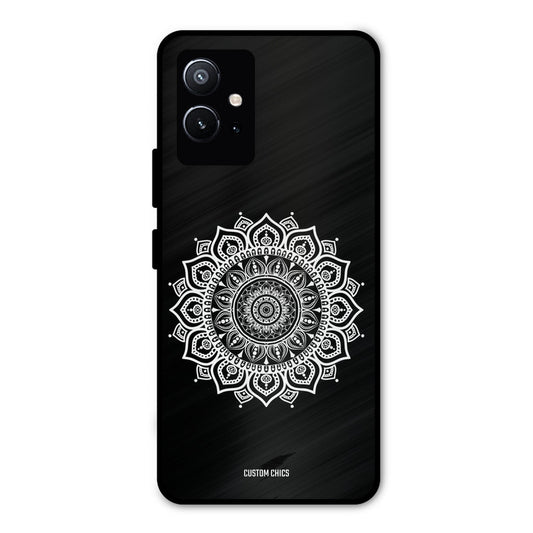 White Mandala Art Vivo Y75 5G Mobile Back Cover - Aesthetic PrintShield Case