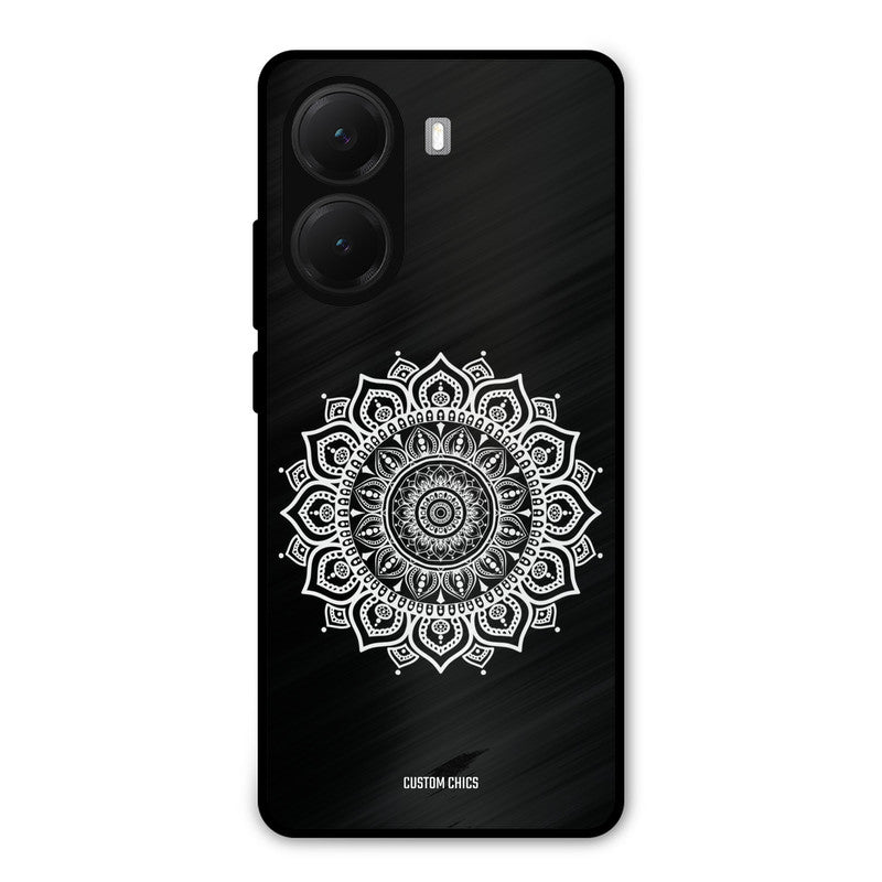 White Mandala Art Poco X7 Pro Mobile Back Cover - Aesthetic PrintShield Case