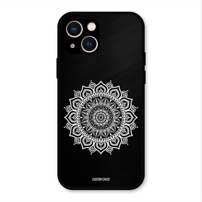 White Mandala Art iPhone 13 Mobile Back Cover - Aesthetic PrintShield Case