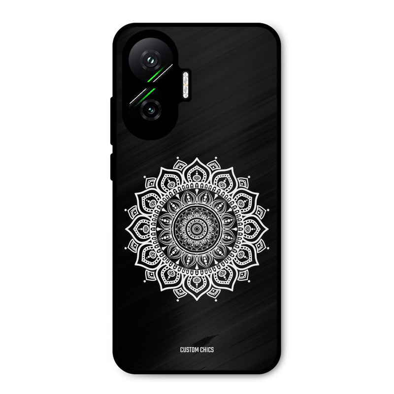 White Mandala Art Poco F7 5G Mobile Back Cover - Aesthetic PrintShield Case