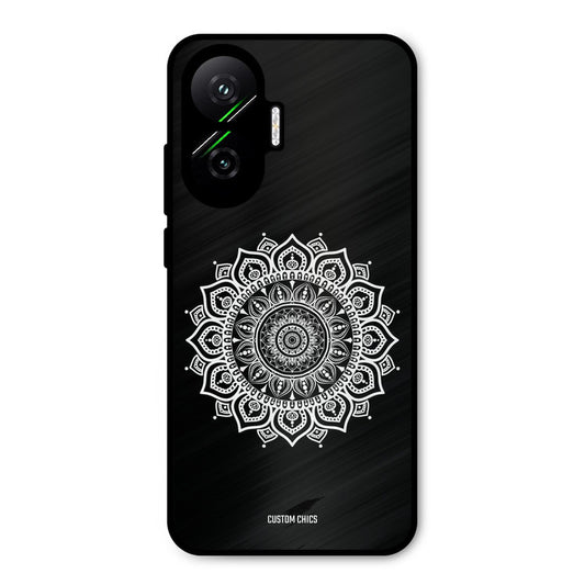 White Mandala Art Poco F7 5G Mobile Back Cover - Aesthetic PrintShield Case
