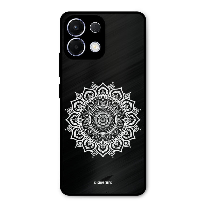 White Mandala Art Oppo K13 5G Mobile Back Cover - Aesthetic PrintShield Case