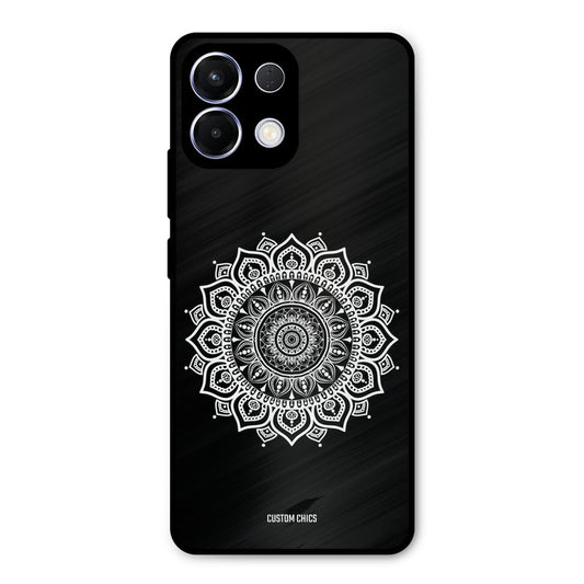White Mandala Art Oppo K13 5G Mobile Back Cover - Aesthetic PrintShield Case