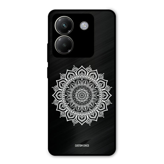 White Mandala Art Poco M7 Pro Mobile Back Cover - Aesthetic PrintShield Case