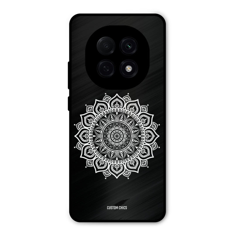 White Mandala Art Oppo F29 Pro Mobile Back Cover - Aesthetic PrintShield Case
