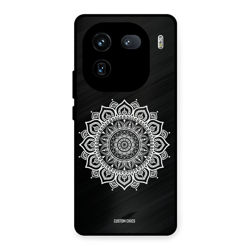 White Mandala Art iQOO 12 Mobile Back Cover - Aesthetic PrintShield Case
