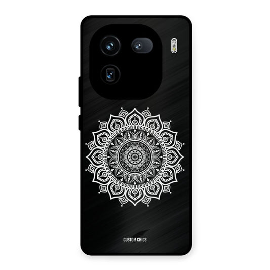 White Mandala Art iQOO 12 Mobile Back Cover - Aesthetic PrintShield Case
