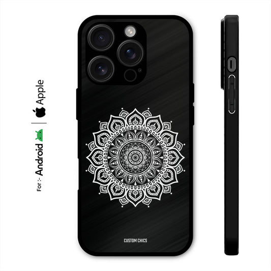 White Mandala Art Case – Premium PrintShield Mobile Cover