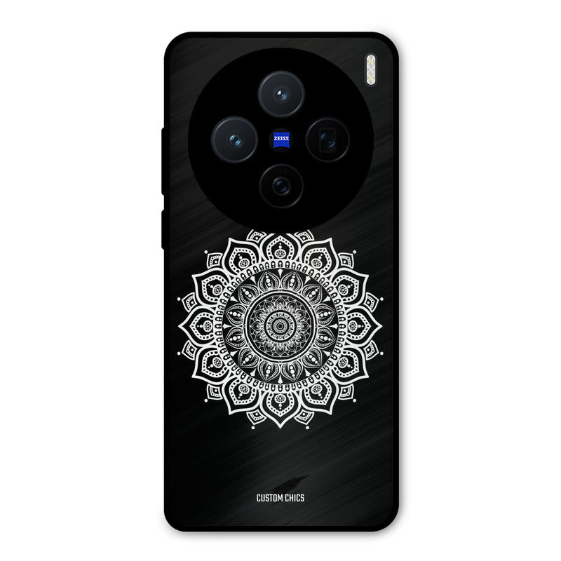 White Mandala Art Vivo X200 Mobile Back Cover - Aesthetic PrintShield Case