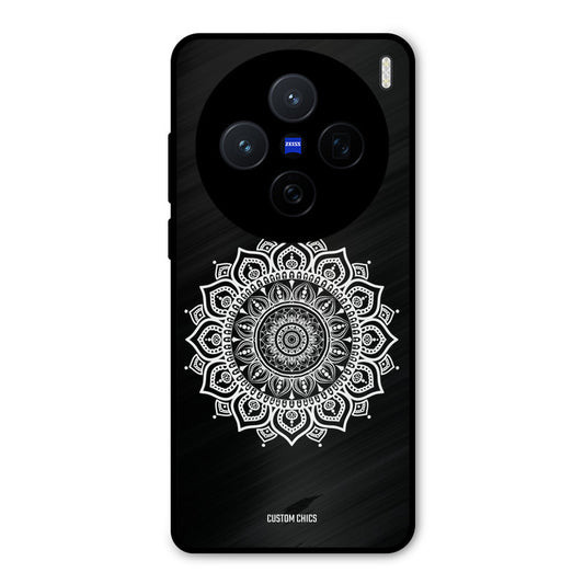 White Mandala Art Vivo X200 Mobile Back Cover - Aesthetic PrintShield Case