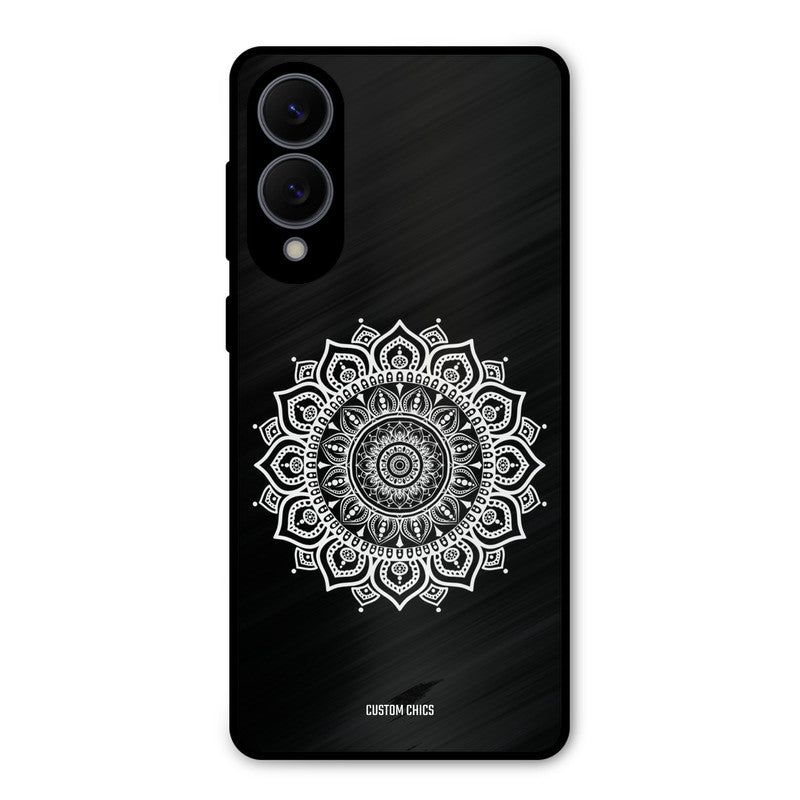 White Mandala Art Samsung Galaxy S25 Edge Mobile Back Cover - Aesthetic PrintShield Case