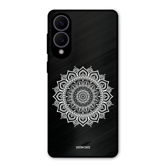 White Mandala Art Samsung Galaxy S25 Edge Mobile Back Cover - Aesthetic PrintShield Case