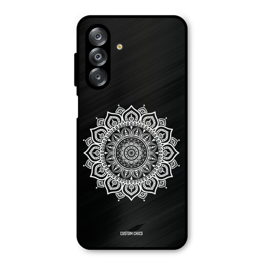 White Mandala Art Samsung Galaxy A26 Mobile Back Cover - Aesthetic PrintShield Case