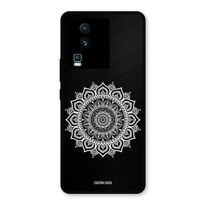 White Mandala Art IQOO Neo 7 Mobile Back Cover - Aesthetic PrintShield Case