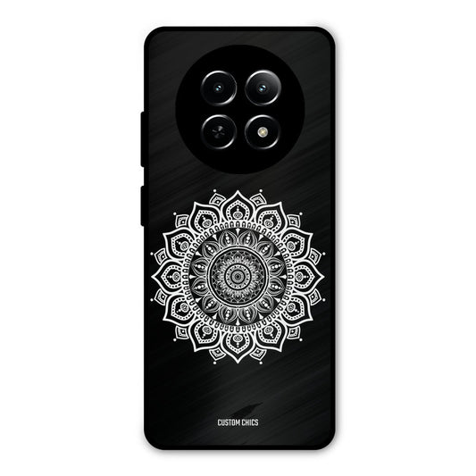 White Mandala Art Realme Narzo N65 Mobile Back Cover - Aesthetic PrintShield Case