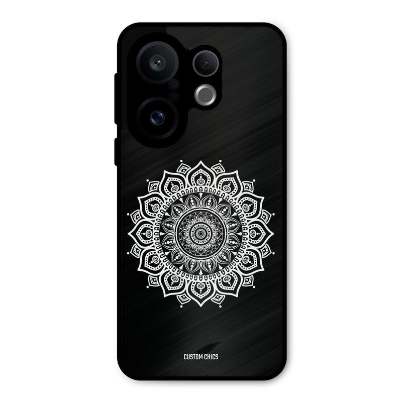 White Mandala Art Vivo X200 FE Mobile Back Cover - Aesthetic PrintShield Case