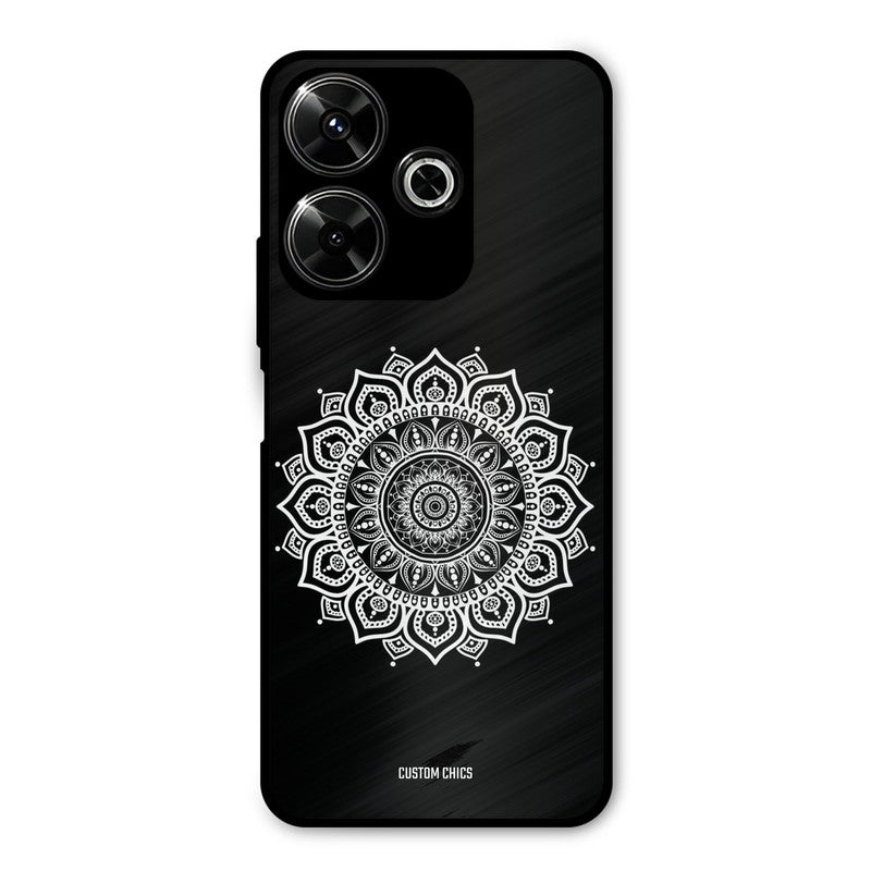 White Mandala Art Redmi 13 5G Mobile Back Cover - Aesthetic PrintShield Case