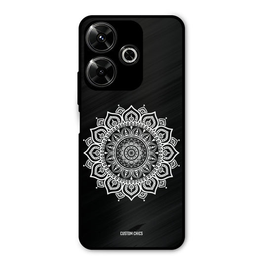 White Mandala Art Redmi 13 5G Mobile Back Cover - Aesthetic PrintShield Case