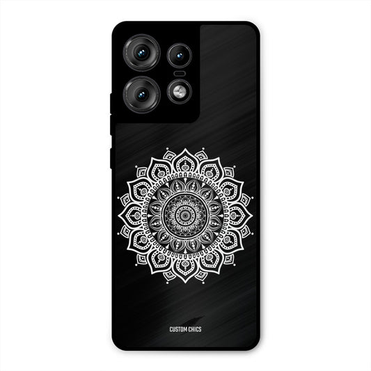 White Mandala Art Motorola Edge 50 Pro Mobile Back Cover - Aesthetic PrintShield Case