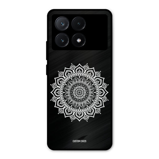 White Mandala Art Poco X6 Pro Mobile Back Cover - Aesthetic PrintShield Case