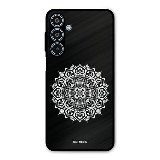 White Mandala Art Samsung Galaxy M35 5G Mobile Back Cover - Aesthetic PrintShield Case