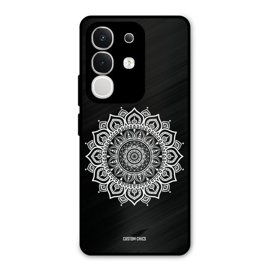 White Mandala Art Vivo T4x Mobile Back Cover - Aesthetic PrintShield Case