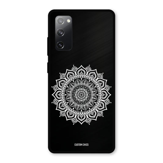 White Mandala Art Samsung Galaxy S20 FE 5G Mobile Back Cover - Aesthetic PrintShield Case