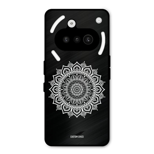 White Mandala Art Nothing Phone 3A Mobile Back Cover - Aesthetic PrintShield Case