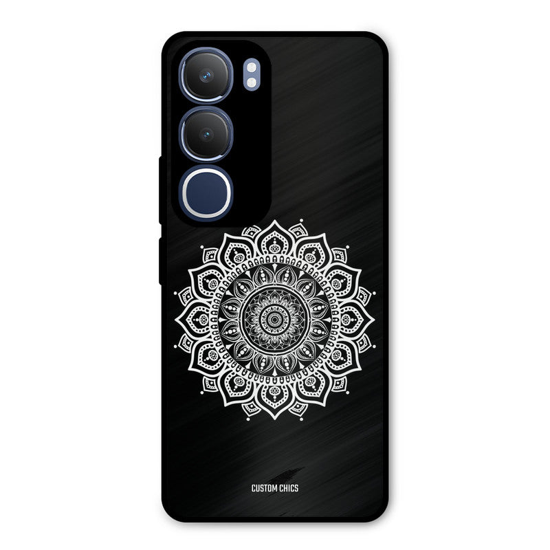 White Mandala Art Vivo Y29 Mobile Back Cover - Aesthetic PrintShield Case