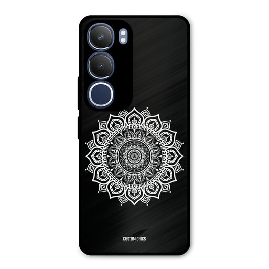 White Mandala Art Vivo Y29 Mobile Back Cover - Aesthetic PrintShield Case