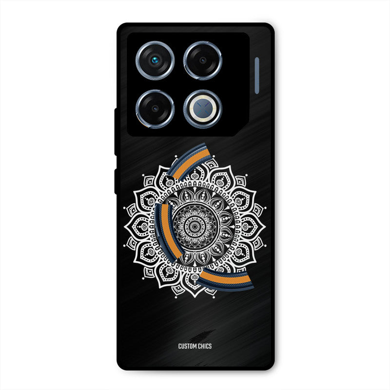 White Mandala Art Infinix GT 20 Pro Mobile Back Cover - Aesthetic PrintShield Case