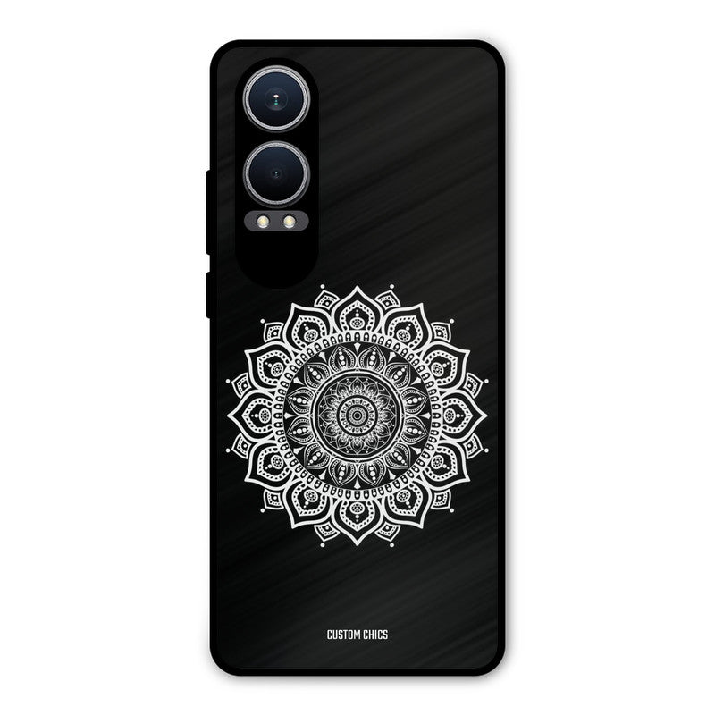 White Mandala Art Oneplus Nord CE4 Lite Mobile Back Cover - Aesthetic PrintShield Case