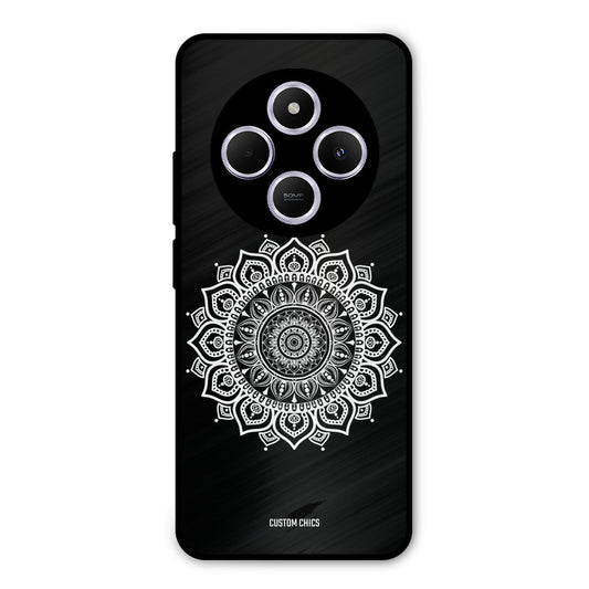 White Mandala Art Redmi 14c Mobile Back Cover - Aesthetic PrintShield Case