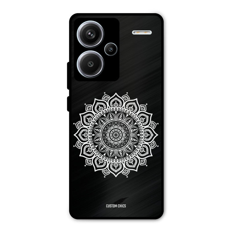 White Mandala Art Redmi Note 13 Pro Plus Mobile Back Cover - Aesthetic PrintShield Case