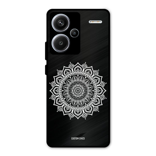 White Mandala Art Redmi Note 13 Pro Plus Mobile Back Cover - Aesthetic PrintShield Case