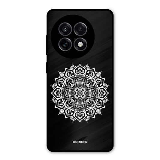 White Mandala Art OnePlus 13R Mobile Back Cover - Aesthetic PrintShield Case