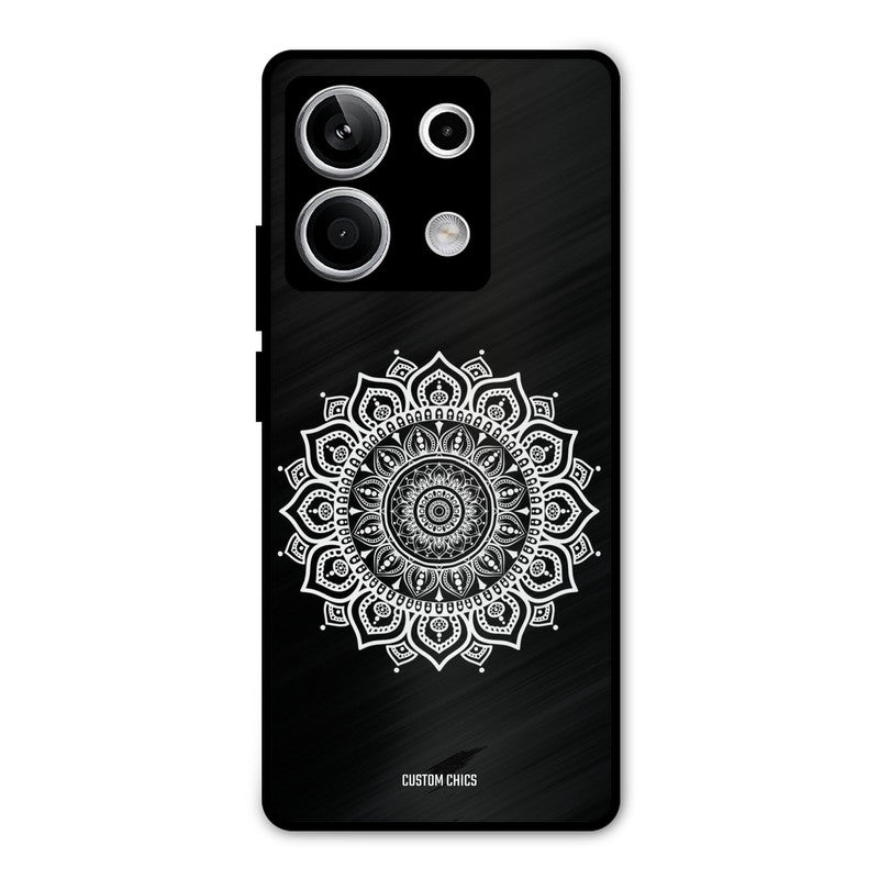 White Mandala Art Redmi Note 13 5G Mobile Back Cover - Aesthetic PrintShield Case